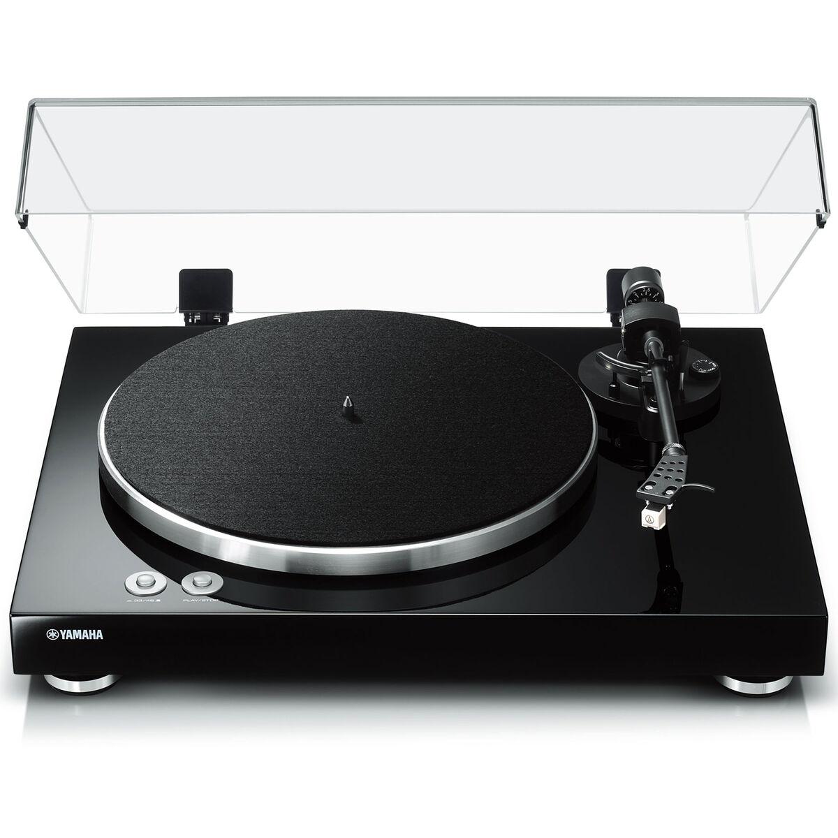 yamaha & audio technica 【4点セット】 Yamaha TT-S303BL Belt-Driven Turntable with Built-in Phono Preamp